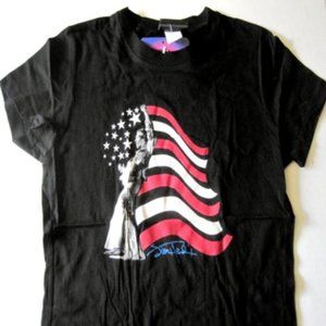 Jimi Hendrix Flag Ladies Classic Rock Tee (L)